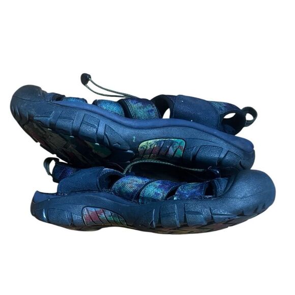 Keen Men’s Sandals Blue & Black Print Preowned Sz 11 - Picture 3 of 10
